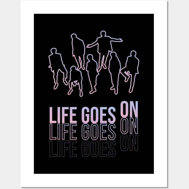 BTS Life Goes On Line Artwork Fanmade Merch & Accessories Wall Art by Kopilensa Studio